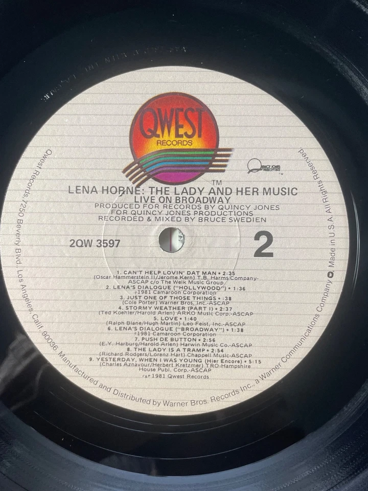 Lena Horne – Lena Horne: The Lady And Her Music (Live On Broadway) 2X-LP VG - Imagem 4 de 4