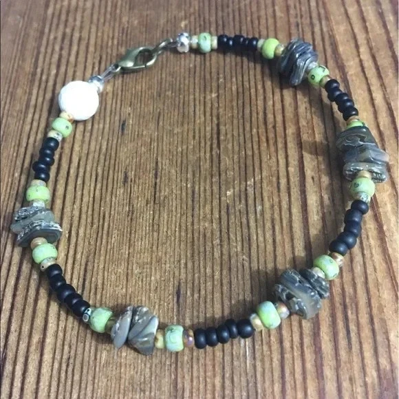 Pulsera de cuentas con pepita de 8 pulgadas para hombre, pulsera de cuentas para hombre, hecha a mano Foto 4 de 4