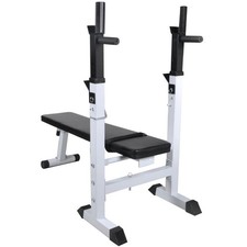 Workout Bench Adjustable Weight Bench Exercise Bench with Weight Rack vidaXL