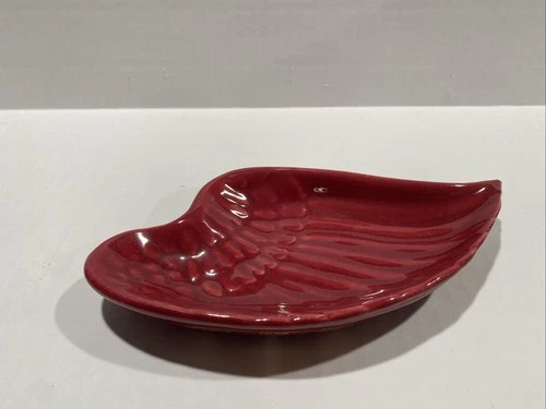 1987 Vintage Red Wing Pottery Ashtray Minnesota Pottery Mulberry Glazed Wing