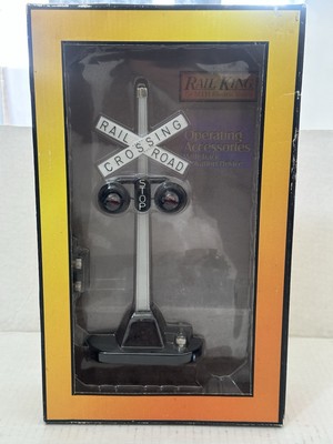 MTH Rail King O Scale #154 Automatic Highway Signal Item 30-1074 Black Base