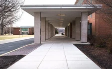 The Atomic Energy Commission building on the grounds of the U.S. Department of