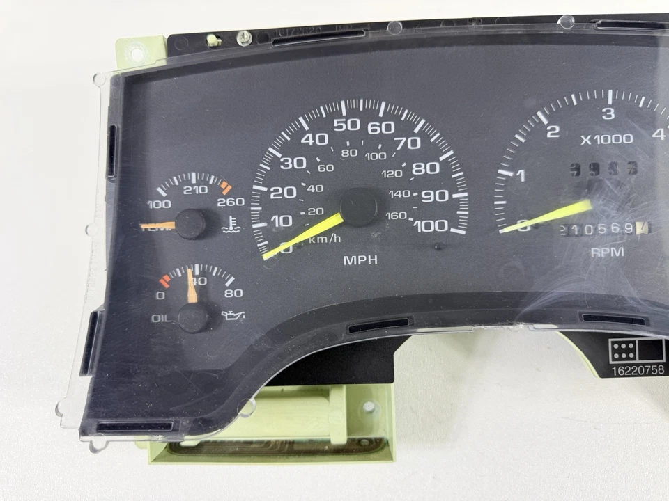 Cuadro de instrumentos velocímetro Chevy S10 Blazer GMC Jimmy 1995-1997 210 k millas Foto 3 de 4