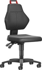 ARBEITSSTUHL MIT ROLLEN SUPERTEC - ROTER GRIFF, FORMAT