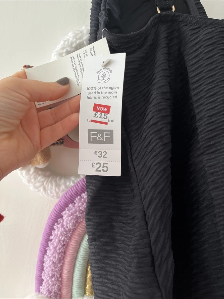 Black One Piece Swimwear Size 18 - Image 3 of 4