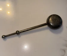 Telescopic Long Handle Silver Plate Loose Leaf Tea Infuser Strainer