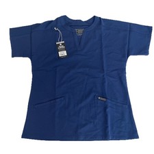 Team Scrubs Ladies Blue Soft V-Neck Top Size XS