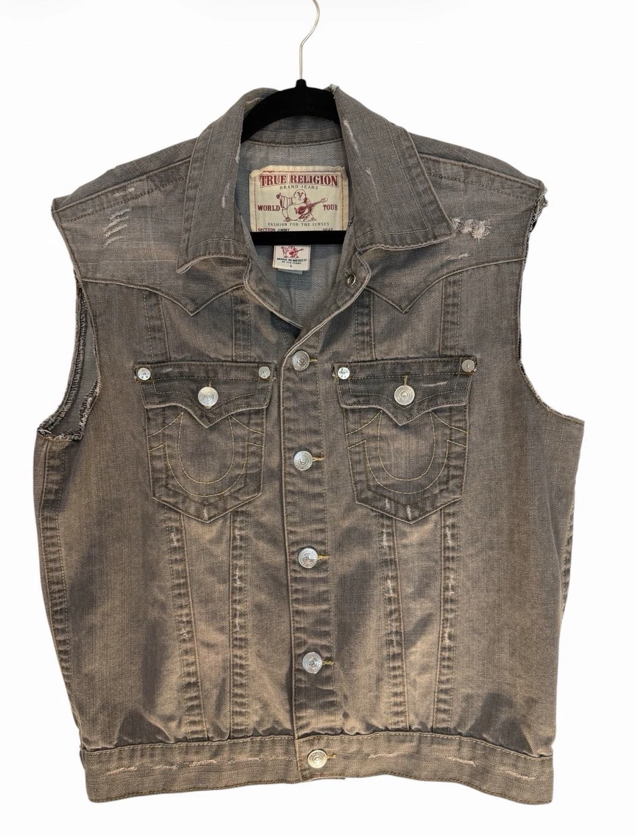 True Religion Gray Denim Coats, Jackets & Vests for Men for Sale