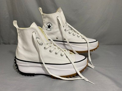 CONVERSE Chuck Taylor RUN STAR HIKE Platform White Canvas Boot Shoe Womens Sz 9