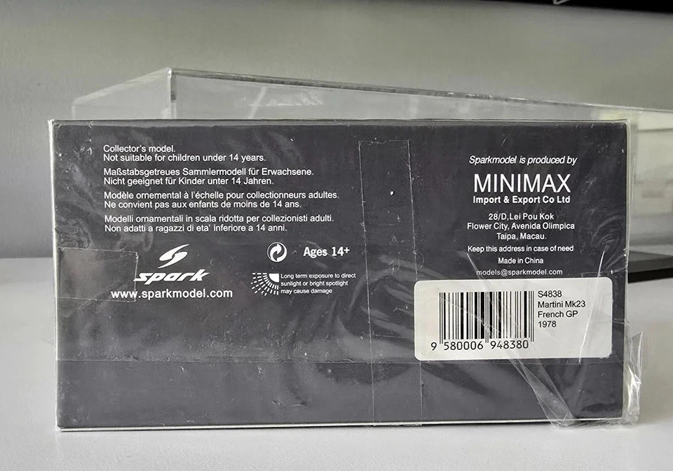 1/43 Spark S4838 Martini MK23 French GP 1978 Rene Arnoux - Immagine 3 di 3