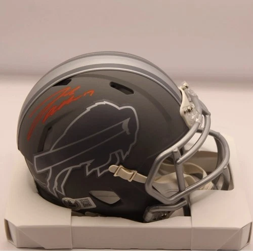 Josh Allen Buffalo Bills SLATE Mini Helmet Signed Beckett COA PSA Mint Signature
