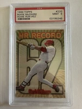 Mark McGwire 1999 Topps #220 Home Run Record HR 62 PSA 9 - Low pop