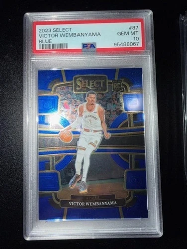 2023-24 Panini Select Victor Wembanyama #87 Blue Prizm Rookie PSA 10 Spurs NBA