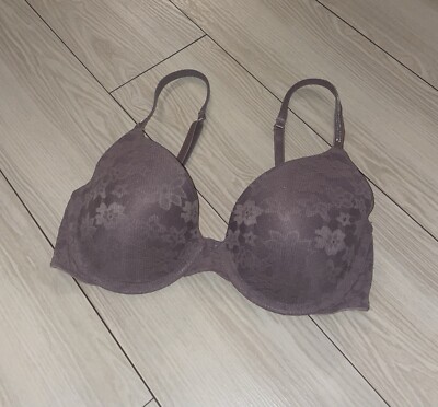 Pink Victorias Secret Wear Everywhere T-Shirt Lightly Lined Bra UW Womens 34C