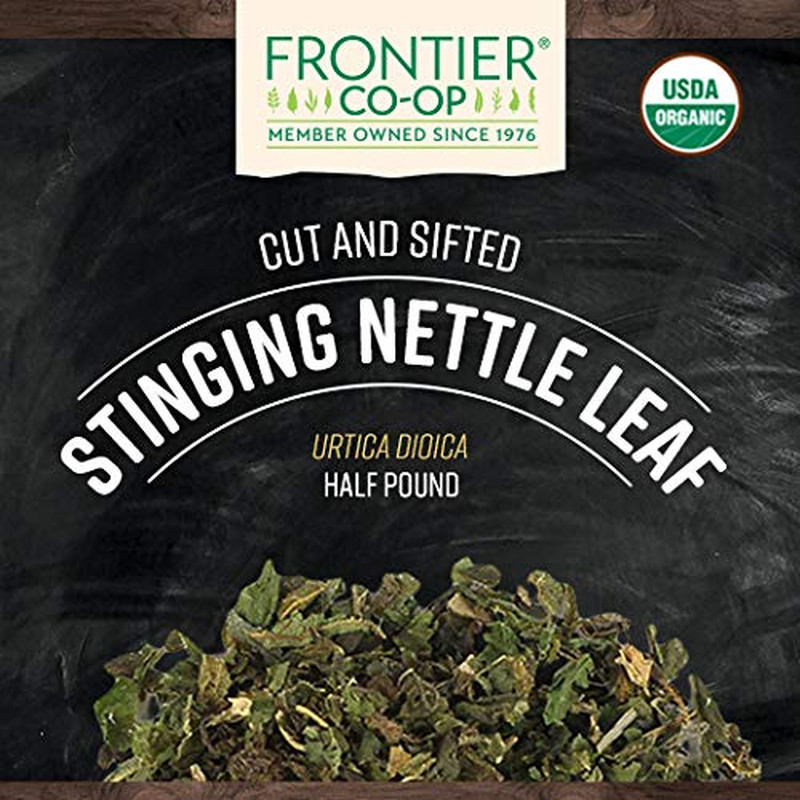 Frontier Co-Op Stinging Nettle Leaf, 1/2-Pound, Cut & Sifted for Teas, Soups, Sm