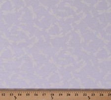 Dragonflies Dragonfly Insects White on White Cotton Fabric Print BTY D774.64