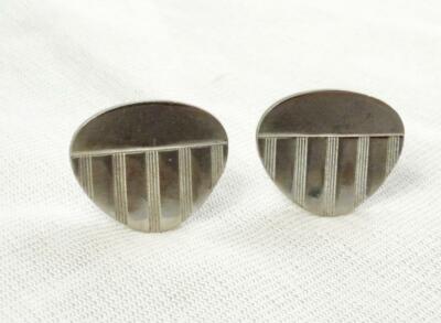 Vintage Gentry Etched Silvertone Triangle Cufflinks | eBay