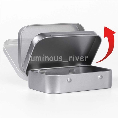 12PCS Metal Hinged Tin Box Container Blank Portable Small Storage Container Case - Picture 6 of 8
