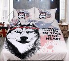 3D Husky Muster ZHUC1712 Bett Kissenbezüge Decke Bettdecke Abdeckung Set