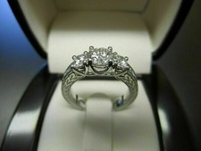 3CT Lab Created Round Diamond Engagement Ring...