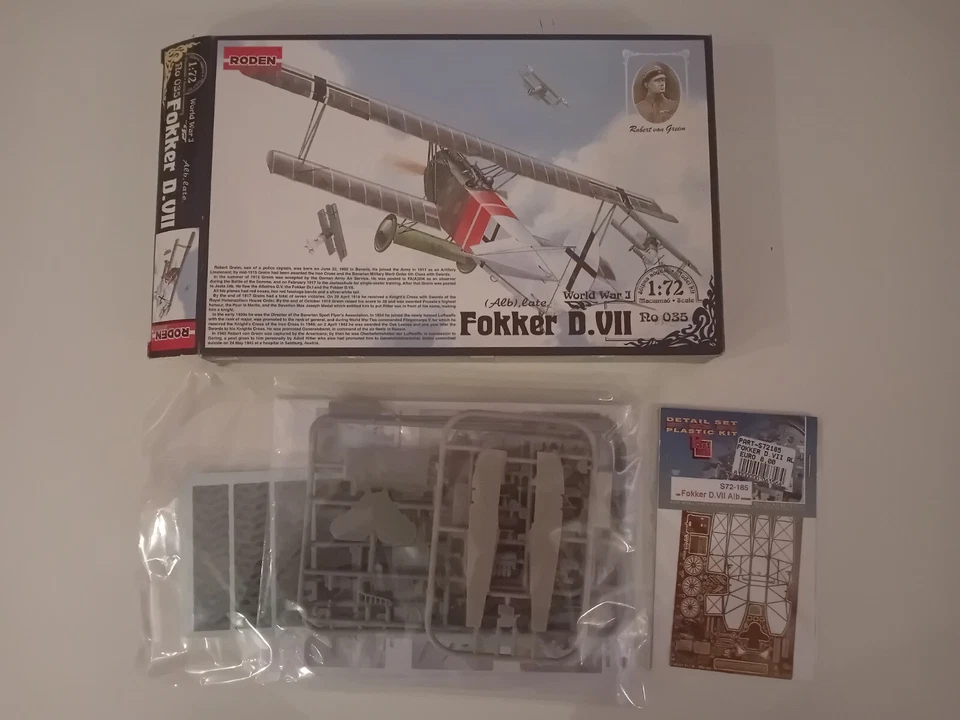 Lotto Di 6 Fokker D.VII Roden 1/72 + Dettagli Fotoincisi + 2 Fogli Decals - Immagine 2 di 4