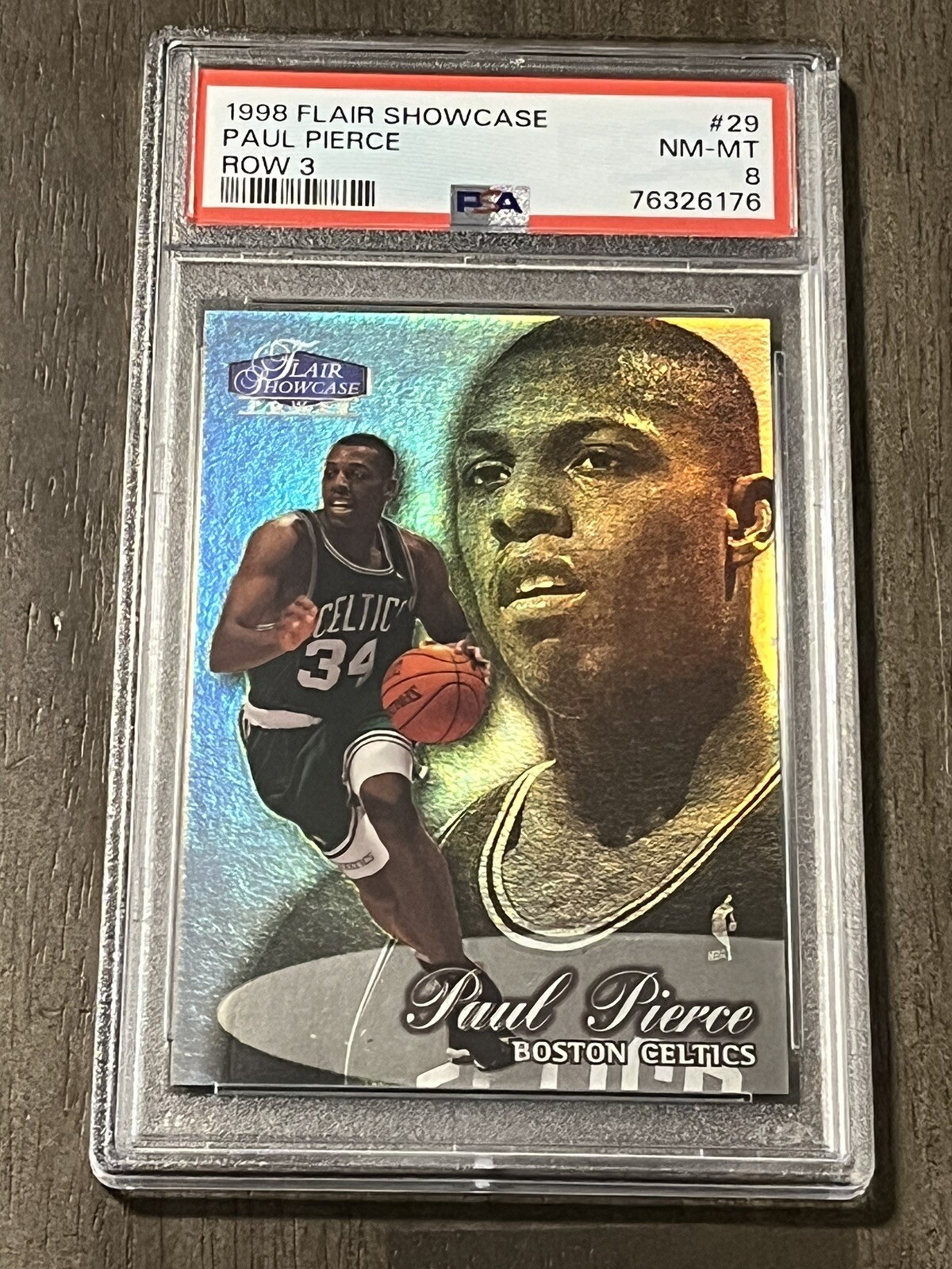 1998 Flair Showcase - Paul Pierce Row 3 #29 ROOKIE PSA 8
