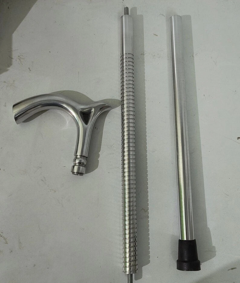 New Tactical Unique Designer The Remarkable V Handle walking cane-Steampunk Gift - Image 2 of 4