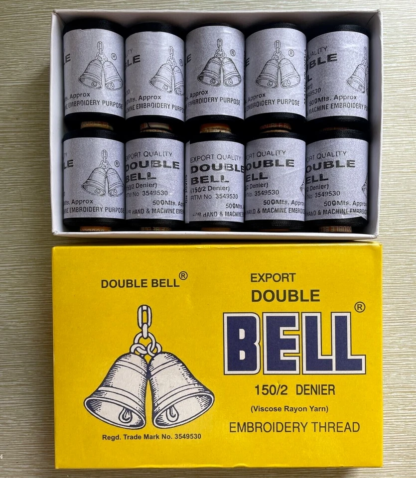 Double Bell Silk Embroidery Thread, For hand & machine works 500MTR approx each - Image 3 of 4