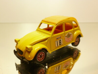 SOLIDO 1359 CITROEN 2CV ECHAPPEMENT #18 - YELLOW 1:43 rare -GOOD CONDITION - 442