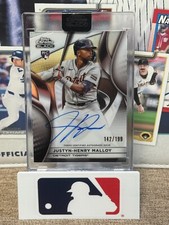 2025 Topps Chrome Black Justyn-Henry Malloy Auto Refractor #142/199 RC Tigers
