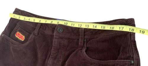 Pantalones Cortos Empyre Pana Sueltos Anchos Calce Relajado Marrón Patinador Grunge Para Hombres Talla 36 - Imagen 3 de 5