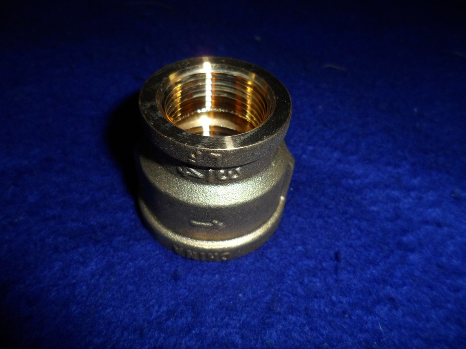 1" x 3/4" LEAD FREE BRASS BELL REDUCER COUPLING BRASS COUPLING PIPE