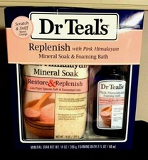 New  Dr Teal's Replenish with Pink Himalayan Mineral Soak  Foaming Bath