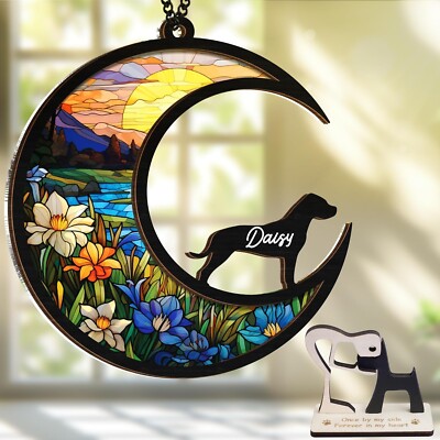 6'' Dogo Argentino Pet Loss Of Dog Sympathy Gift Memorial Gifts Suncatchers