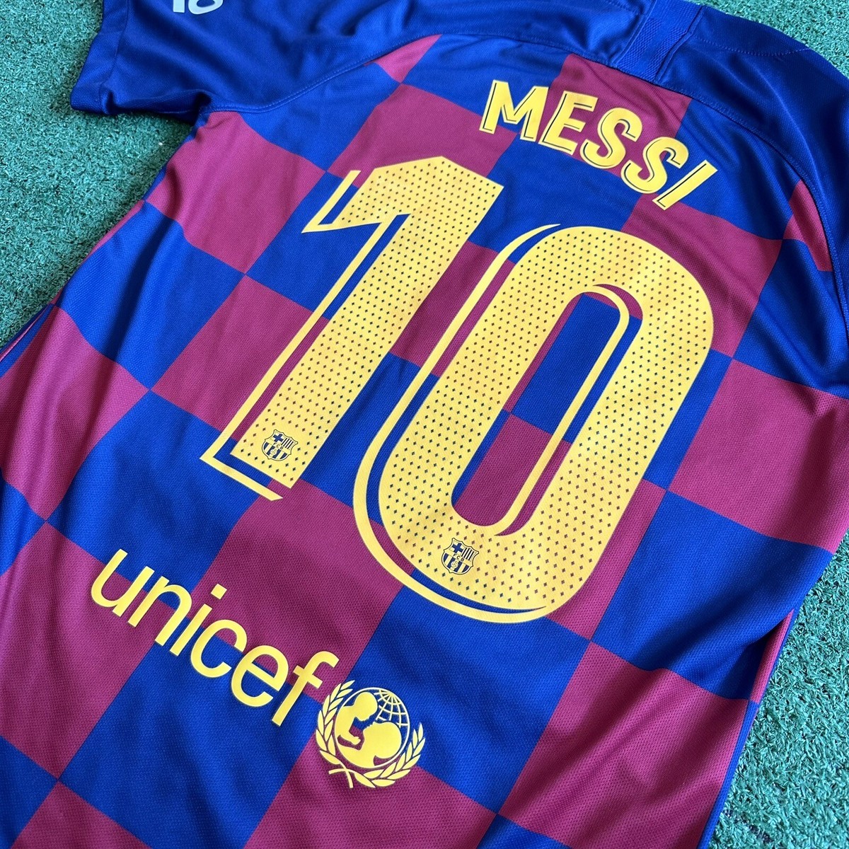 【値下げ】Nike FC Barcelona Messi 10 ユニフォーム M Nike FC Barcelona #10 Messi 2019/20 Home Soccer Jersey (M