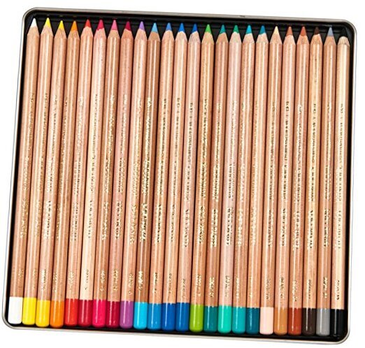  Gioconda Soft Pastel Pencil Set, 24/Each Packed in Tin, Assorted Colored 