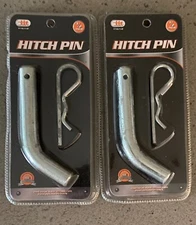 1/2" Hitch Pin Zinc Coated Solid Steel Illinois Industrial Tool #16712 - 2 Pack