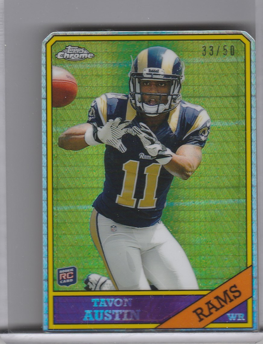 Tavon Austin Topps Chrome 1986 Insert #10 Gold Refractor