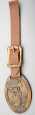 Vintage Euclid Pivot Steer Loader Watch Fob With Leather Strap