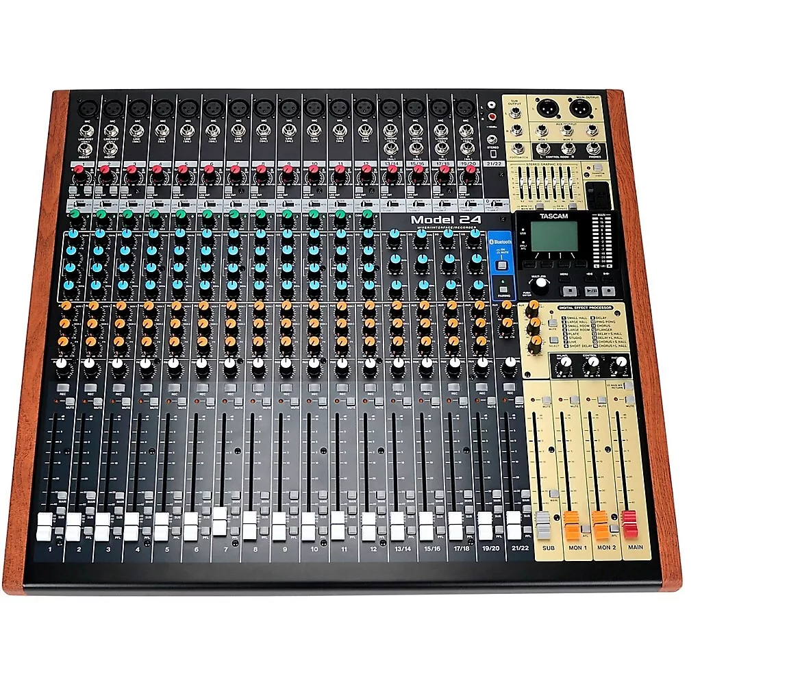 Tascam Model 24 24-Channel Multitrack Recorder w Analog Mixer and USB ...