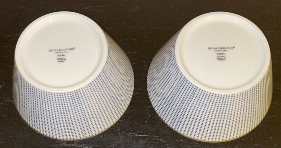 (2) Royal Doulton PACIFIC (Dots) 5 3/4" Soup/Cereal Bowls