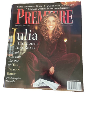 Premiere Mag. (Dec 1993) Julia Roberts/Emma Thompson/Jewel Shepard/Oliver Stone