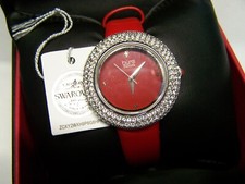BURGI/DIAMOND DIAL SWAROVSKI WOMEN'S QUARTZ WRIST WATCH BUR199RD New Battery