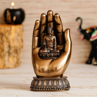 God lord Buddha Doing Meditation Palm Buddha Idol Statue Sculptures & Figurines