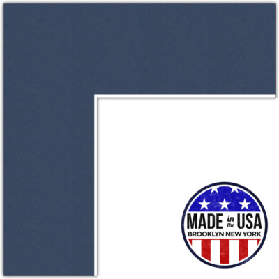 ArtToFrames Custom Midnight Blue Picture Photo Frame Mat Matting Board LG