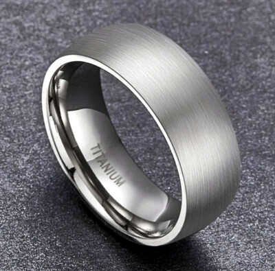TITAN *** Klassischer schlichter Ring Trauring Ehering Partnerring matt, 8 mm