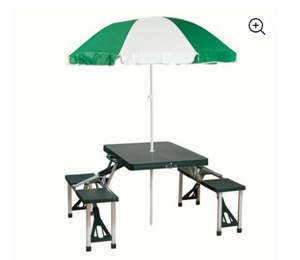 Umbrella Picnic Table Camping Combo Pack Outdoor Folding Tables Patio Bench Set 605928388355 Ebay