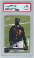 2020 Topps Now ALYSSA NAKKEN #ST2 Rookie RC PSA 10 GEM MINT Giants