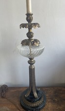 Lampada da tavolo vintage MCM ottone e vetro design uva Hollywood Regency alta 30"