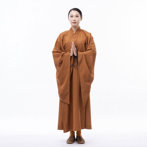 Damen buddhistischer Mönch Kleid Robe Shaolin Kleid Rock lange Meditation Sommer locker - Bild 16 von 26